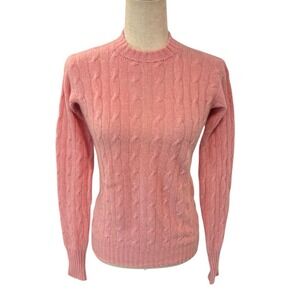 VTG 60's 70's Drumohr Cable Knit Cashmere Sweater Scotlandโ Dunham's Of Maine S